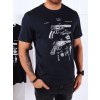 Tmavě modré pánské tričko s potiskem