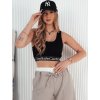 Černý crop top SUNSEL