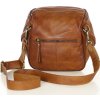 MARCO MAZZINI camel crossbody kabelka s širokým popruhem