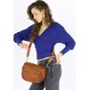 MARCO MAZZINI camel crossbody kabelka s širokým popruhem