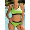 Zelené bikiny s pruhem Isuel