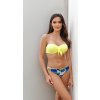 Žluté vzorované push-up bikiny Aruba