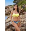 Žluté vzorované push-up bikiny Aruba