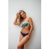 Zeleno-tmavě modré vzorované push-up bikiny Aruba