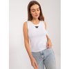 Bílý žebrovaný basic top