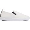 Bílé dírkované slip-on tenisky