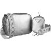 Rovicky stříbrná crossbody kabelka s malou peněženkou