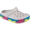 Bílé dívčí nazouváky Crocs Off Court Glitter Band Kids Clog