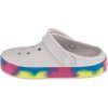 Bílé dívčí nazouváky Crocs Off Court Glitter Band Kids Clog