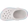 Bílé dívčí nazouváky Crocs Off Court Glitter Band Kids Clog