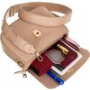 Rovicky Tmavě béžová crossbody kabelka se zlatými detaily
