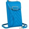 4U Cavaldi  Modrá prošívaná crossbody peněženka M678