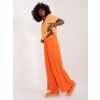 Oranžové široké letní kalhoty