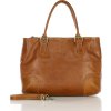 MARCO MAZZINI camel kožená shopper kabelka