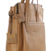 MARCO MAZZINI béžová kožená shopper taška