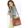MARCO MAZZINI camel crossbody kabelka