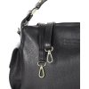MARCO MAZZINI černá středně velká kožená kabelka (Velikost ONE SIZE)