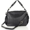 MARCO MAZZINI černá středně velká kožená kabelka (Velikost ONE SIZE)