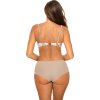 Béžové push-up plavky s vysokým pasem Marisa