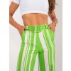Světle zelené pruhované kalhoty