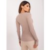 Tmavě béžové tričko s dlouhým rukávem