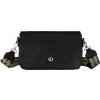 Rovicky Černá crossbody kabelka s peněženkou a vzorovaným popruhem