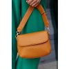 Rovicky Hořčicová crossbody taška se vzorem a klopou