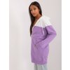 Světle fialová delší mikina na zip