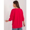 Červené vzorované tričko s 3/4 rukávem