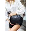 Rovicky černá kožená malá crossbody kabelka