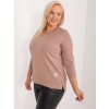 Tmavě béžová lehká basic mikina