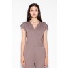 (Vel. S) Hnědý elegantní overal VT021 Brown