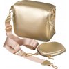 Rovicky Zlatá crossbody kabelka s odnímatelnou peněženkou