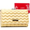 Lorenti Zlatá střední kožená peněženka s vlnkovým vzorem S267