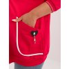 Červené delší tričko s kapsami