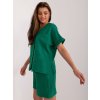 Tmavě zelená letní souprava s halenkou a šortkami (Velikost S/M)