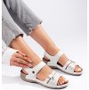 Pohodlné dámské bílé sandály