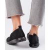 Černé děrované textilní slip on