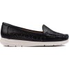 Dírkované dámské černé mokasíny