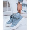 Světle modré dámské kotníkové tenisky