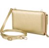 4U Cavaldi Zlatá prošívaná peněženka s popruhem M757