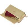 4U Cavaldi Zlatá prošívaná peněženka s popruhem M757