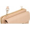 4U Cavaldi Béžová prošívaná velká peněženka s odnímatelným popruhem M749 (Velikost ONE SIZE)