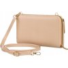 4U Cavaldi Béžová velká peněženka s odnímatelným popruhem M742