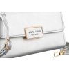 4U Cavaldi Stříbrná velká peněženka s odnímatelným popruhem M741
