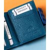 Lorenti Modrá kožená peněženka s vlnkovým vzorem S286