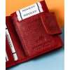 Lorenti Červená vzorovaná kožená peněženka S284