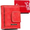 Lorenti Červená vzorovaná kožená peněženka S284