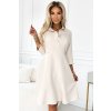 Béžové šaty s propínáním AMALIA
