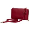4U Cavaldi Vínová prošívaná peněženka s popruhem M776